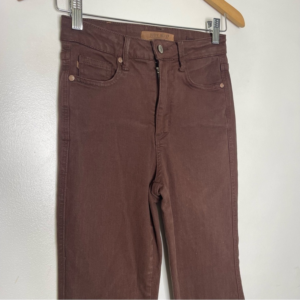 Judy Blue Brown Flare Jeans - Picture 3 of 7